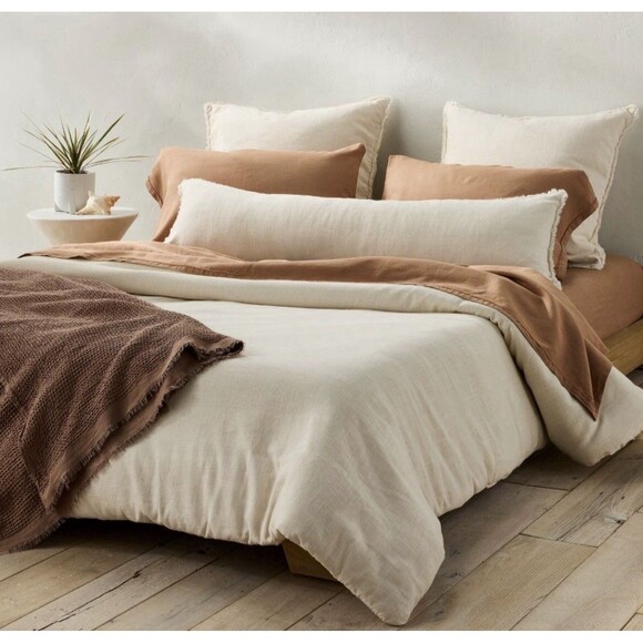 Lumbar Heavyweight Linen Blend Throw Pillow Natural - Casaluna NEW - Picture 5 of 10